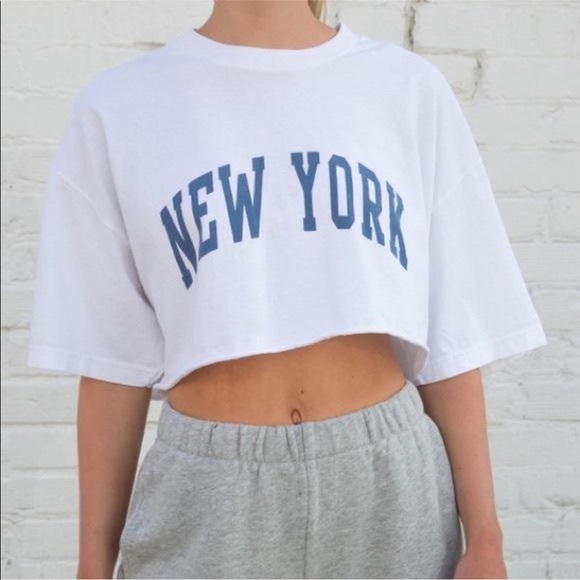 Brandy Melville Tops - BRANDY MELVILLE New York Crop Tee small